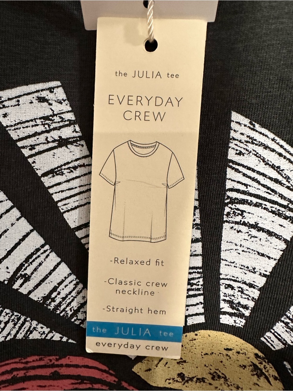 C&C California Julia Tee XL NWT Charcoal Black Graphic Sunset Crew Neck T-Shirt - Picture 5 of 12